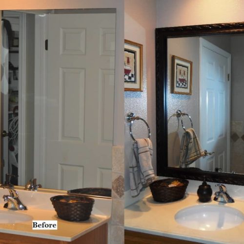 Le Flore Bronze Brown Mirror Frame Kit | MirrorChic.com