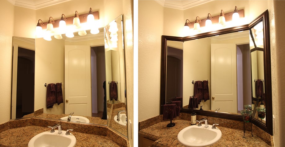 Large Or Unique Mirror Frames Tri Fold Mirror Frame Kit