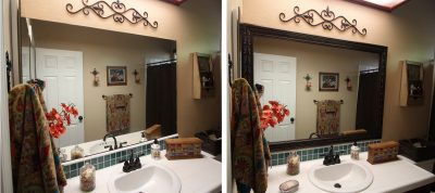 Bathroom Mirror Frame Ideas - Before and After from actual customers!