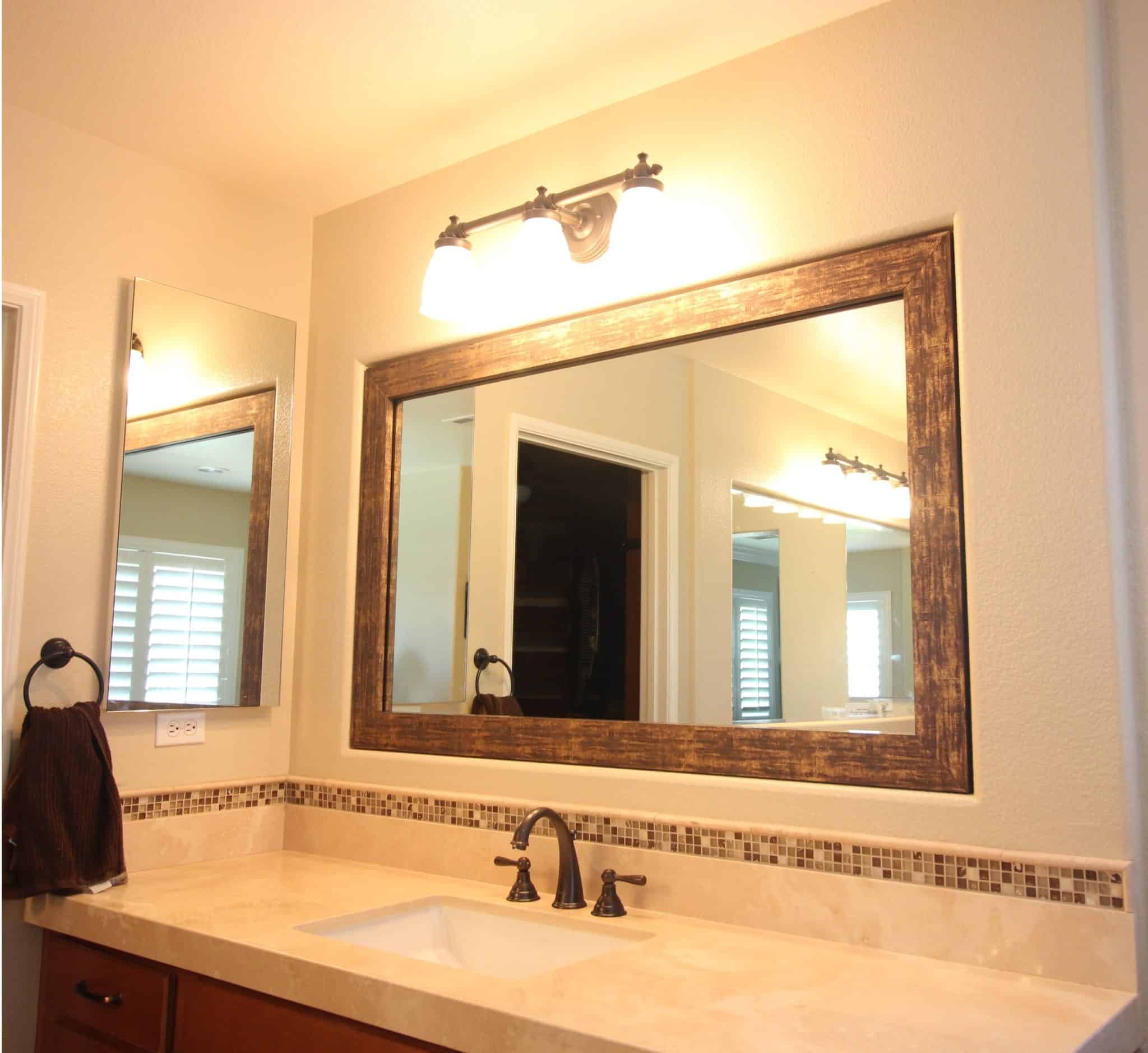 Framing A Bathroom Mirror How To