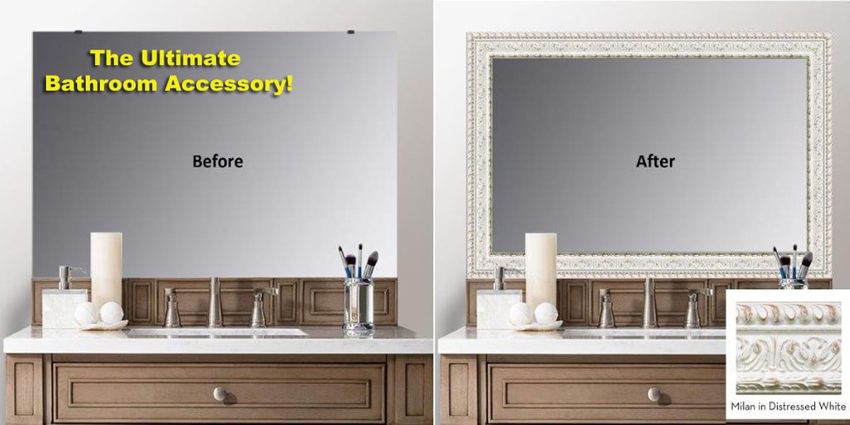 Allen Roth 24 In White Rectangular Bathroom Mirror In The