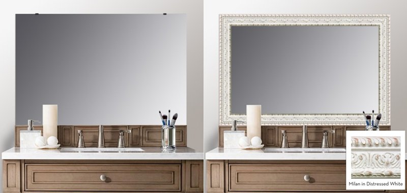 Bathroom Mirror Frame Ideas Before and After