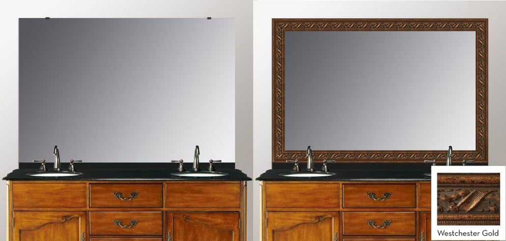 Trieste Style Mirror Frame in Westchester Gold
