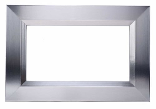 Moderna Brushed Silver Bevel Mirror Frame