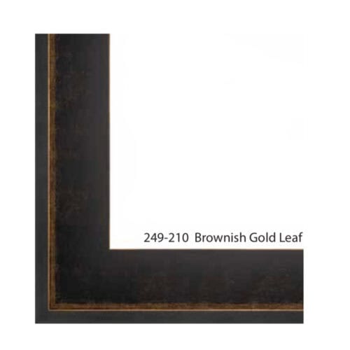 Bronze Brown Gold Leaf Reverse Frame