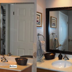 Le Flore Style Mirror Frame in Bronze-Brown