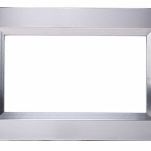 Moderna Beveled Brushed Silver Mirror Frame