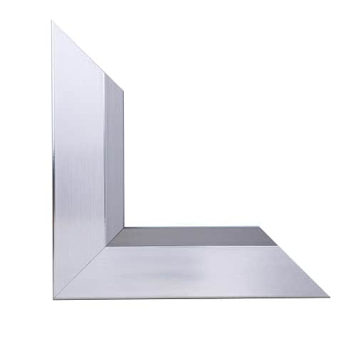 Moderna Brushed Silver Bevel Mirror Frame