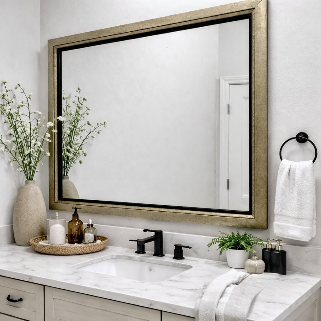 nickel mirror frame